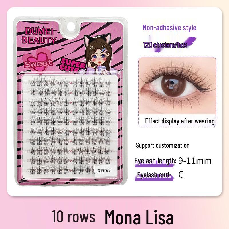 10-Row Autumn Leaf & Sunflower Faux Eyelashes - Flat, Glue-Free