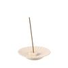 Elegant Petal-Shaped White Ceramic Incense Stick Holder - Zen Home Decor