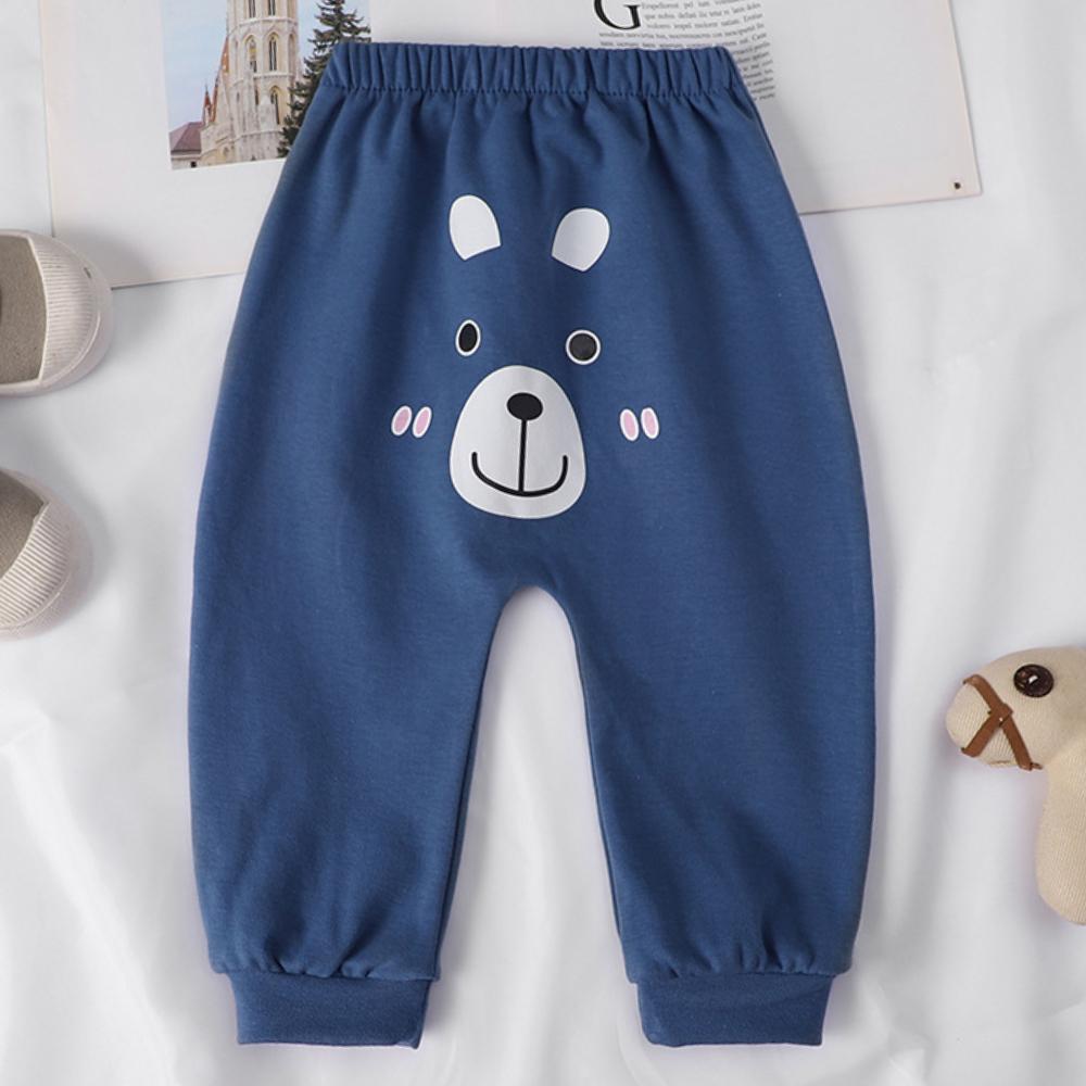 Kawaii Cartoon Printed Baby Boys Girls Long Pants High Waist Casual Harem Trousers
