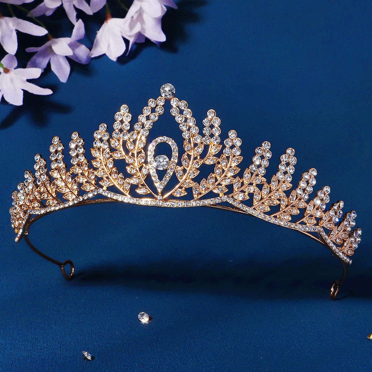Свадебная тиара свадебное платье аксессуары для волос простая ближневосточная корона — фото 3
