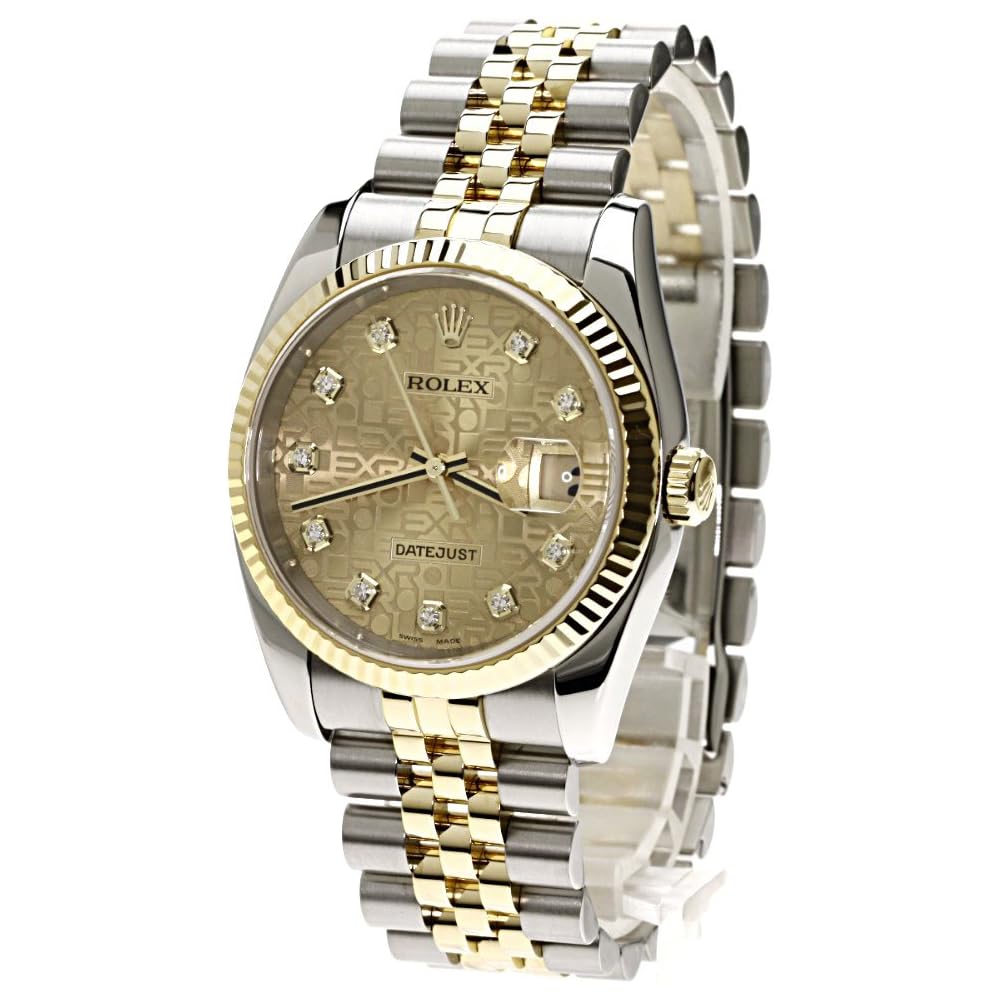 Rolex Datejust 116233G Stainless Steel and K18 Yellow Gold Men s Watch Pre-owned