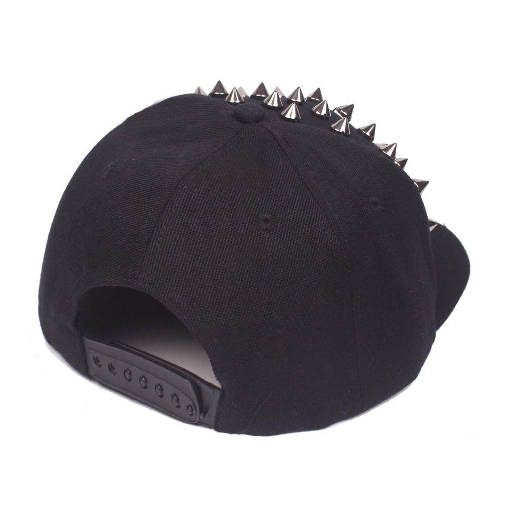 Sunshade Hip Hop Hat Adjustable Baseball Cap Casual Rivet Flat Hat Men and Women's