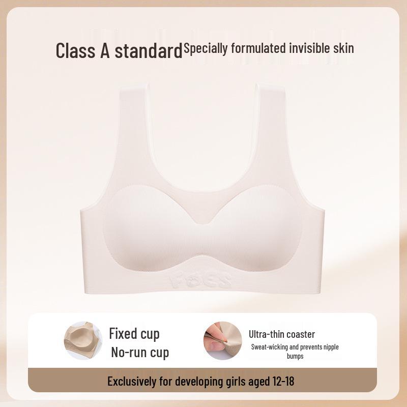 Seamless Shockproof Sports Bra for Teen Girls & Young Women (Ages 16+) L [For 90-110 lbs]