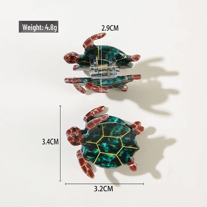 Presilha de Garra de Acetato de Animal Marinho Fofo: Concha, Golfinho, Estrela-do-mar, Design de Cachorrinho