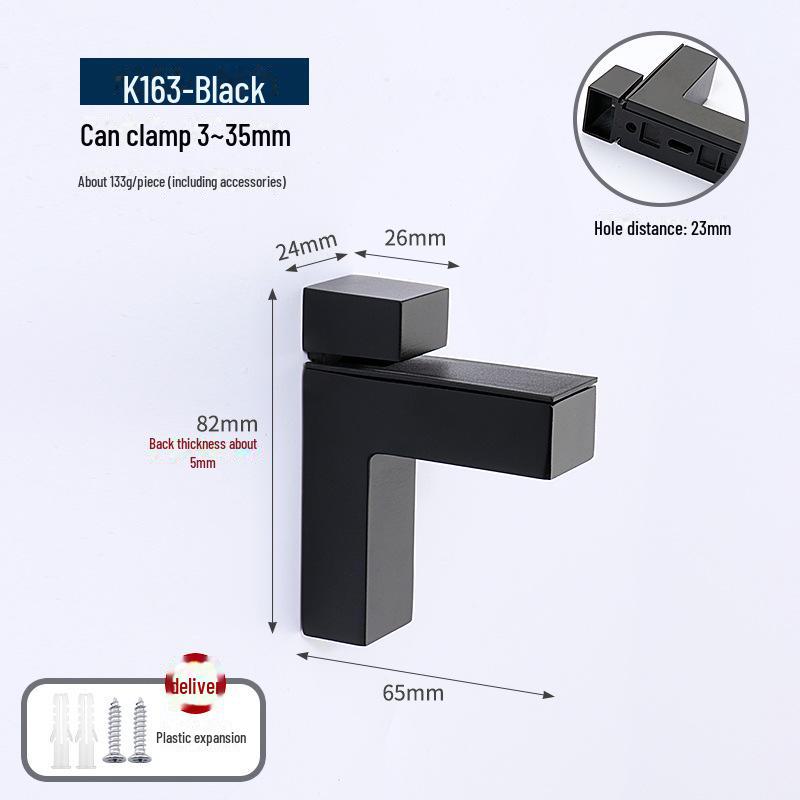 F-shaped Duckbill Glass Clamp for Bathroom/Kitchen 
