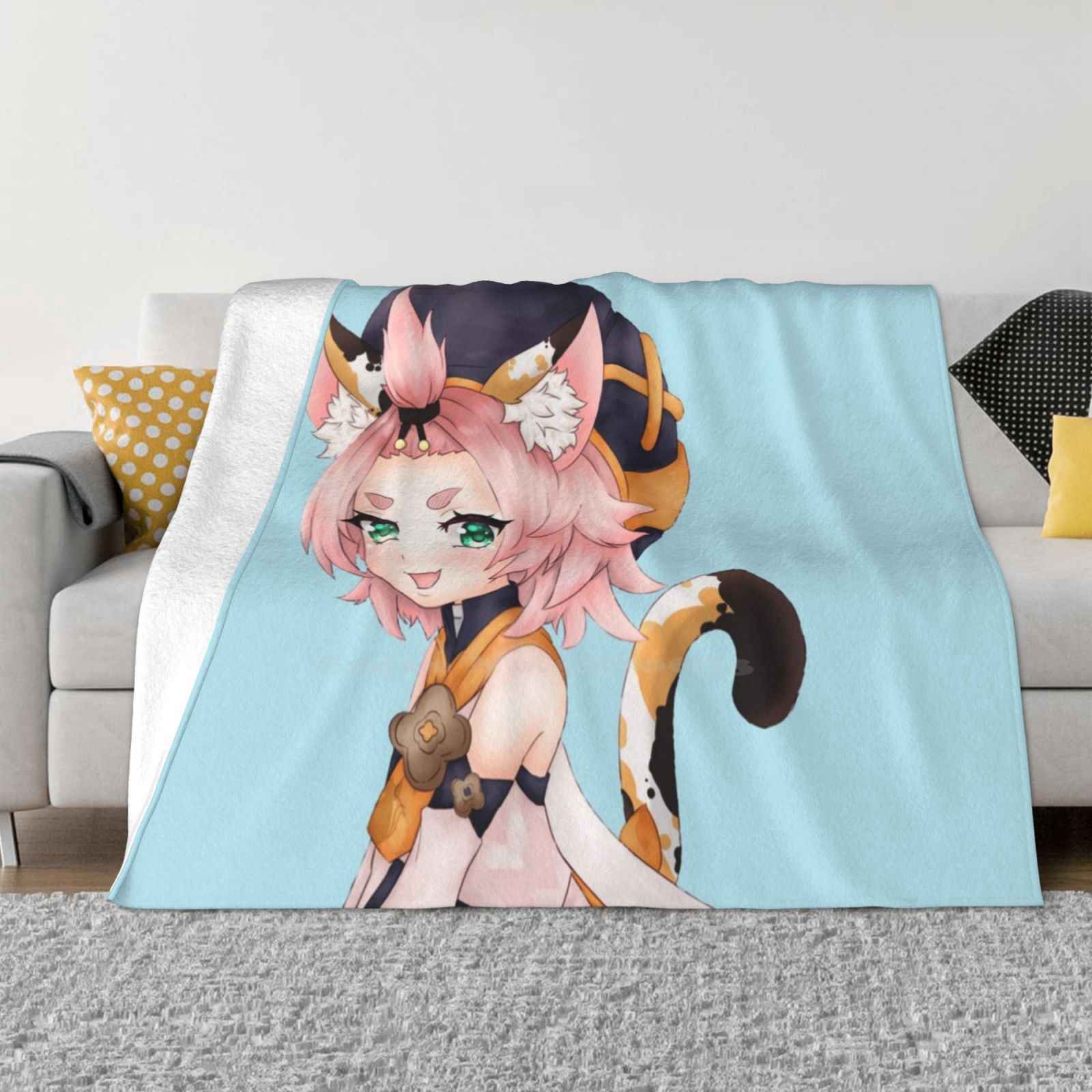 

Genshin Impact-Diona New Arrival Fashion Leisure Warm Flannel Blanket Diona Genshin Genshin Impact Videogame Gamer Catgirl Cute 30x40in