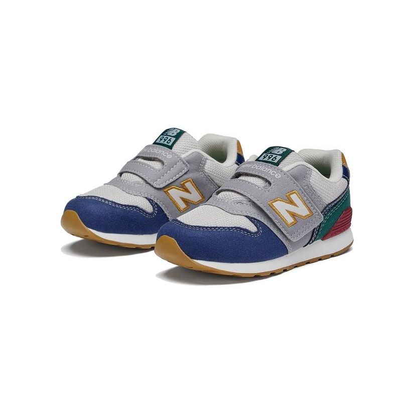 New Balance Nb 996 Сетчатые Амортизирующие Дышащие Низкие Кроссовки Детская Обувь Серо-Синие IZ996JO3