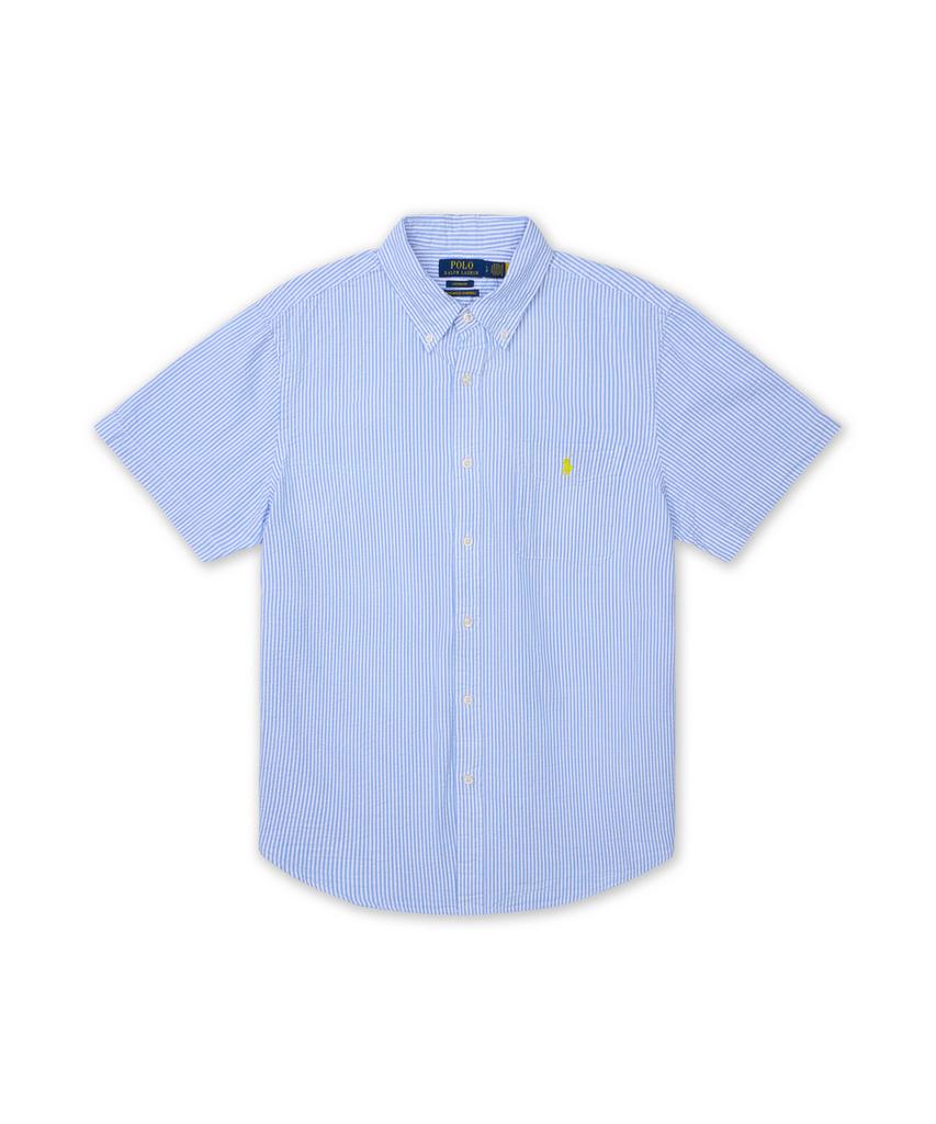 POLO RALPH LAUREN Custom Fit Seersucker Hemd - Blau