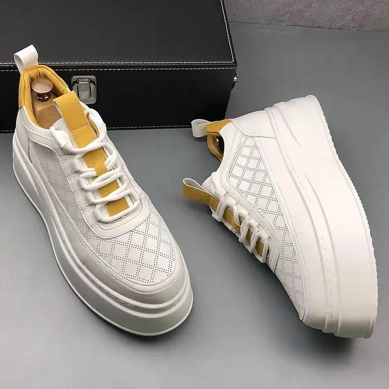 

Модные мужские туфли из кожи для мужчин, мужские кроссовки, обувь для мужчин, роскошные дизайнерские туфли на платформе для мужчин из кожи 44