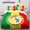 Senegal football Pattern Bedding Home Decoration Birthday Gift (1 * duvet cover + 2 * pillowcase, without core),fan merchandise.
