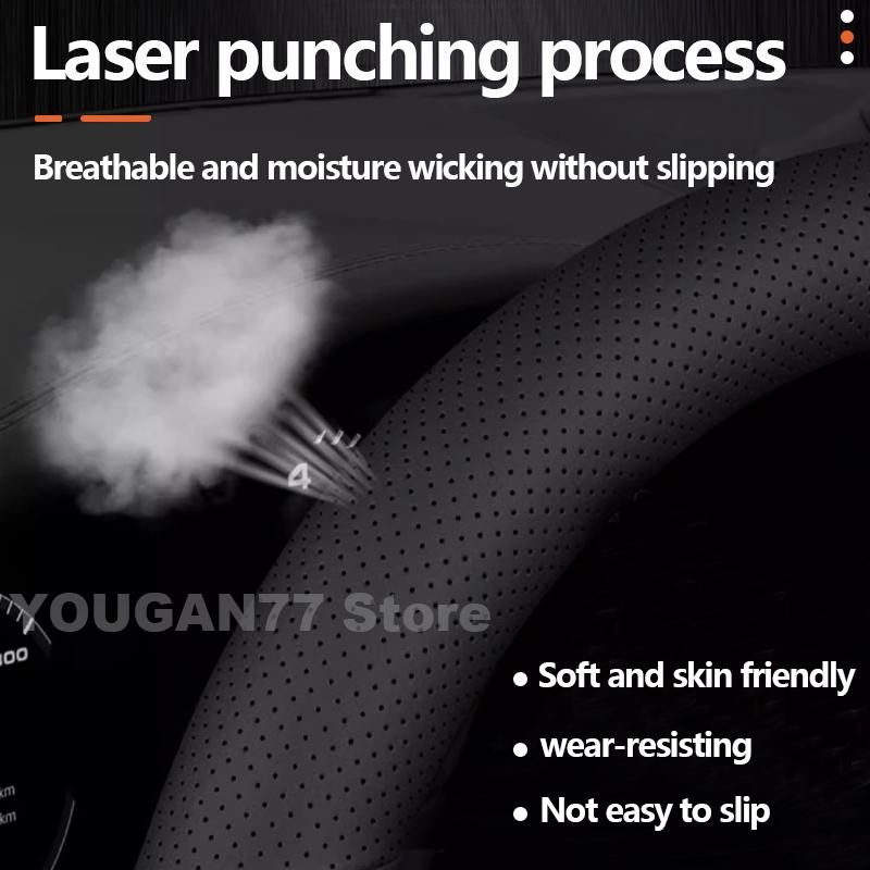 Leather Car Steering Wheel Cover For Geely Starray EM-i 2026 2024 2025 Ultra Thin Auto Steering Wheel Geely STARRAY Accessories