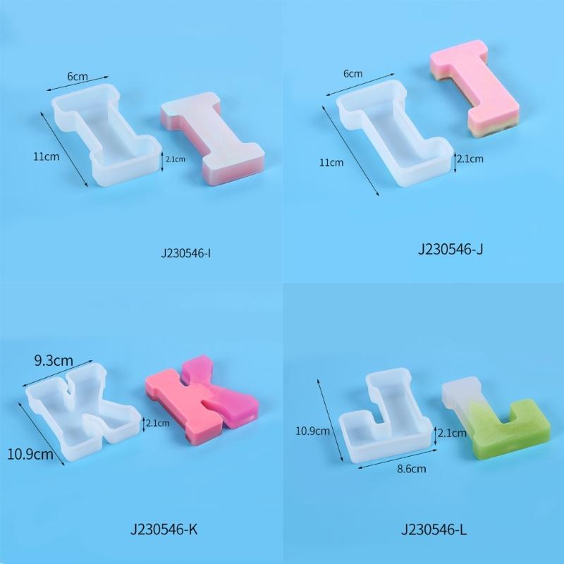 Alphabet Silicone Casting Mould Resin Letter Mold Keychain Pendant Capital Table Ornament Epoxy Mold DIY Jewelry Craft