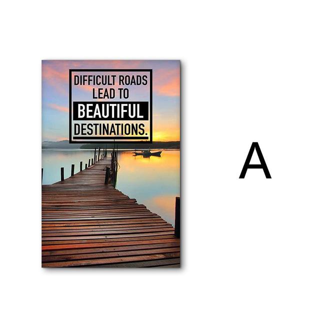 

Офисная вдохновляющая безрамная декоративная картина Восход Пейзаж Холст Картина Подвесная картина Декор комнаты Эстетический 21*30cm