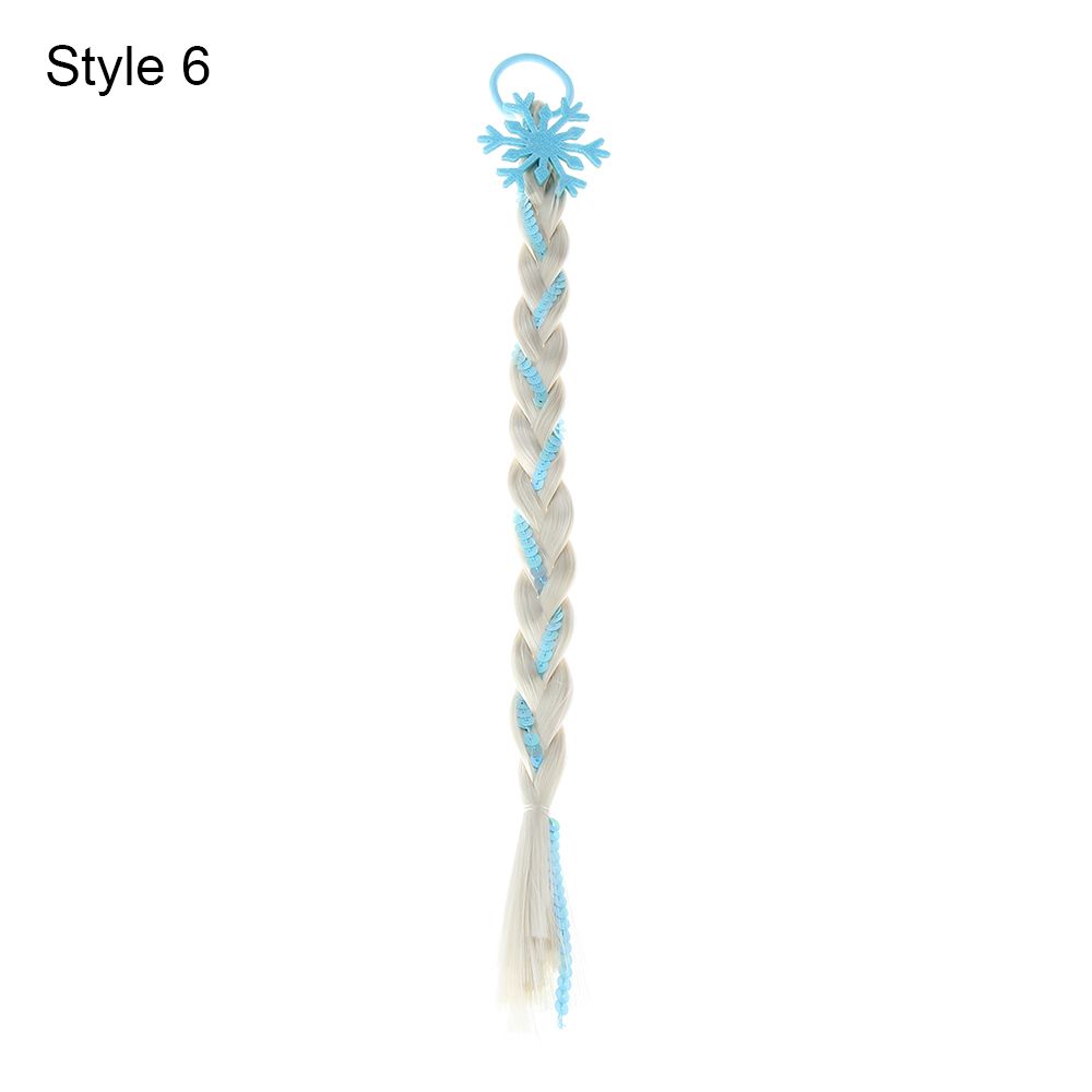 Cute Girls Colorful Wig Hair Ropes Princess Twist Braid Elastic Hair Bands Ponytail Headwear Fashion Kids Hair Accessories