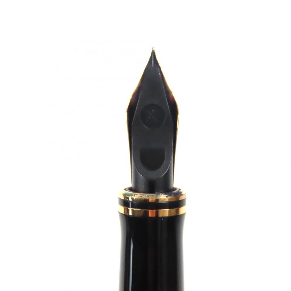 Excellent PARKER Fountain Pen Duofold International Marble Blue 18K Mens Used