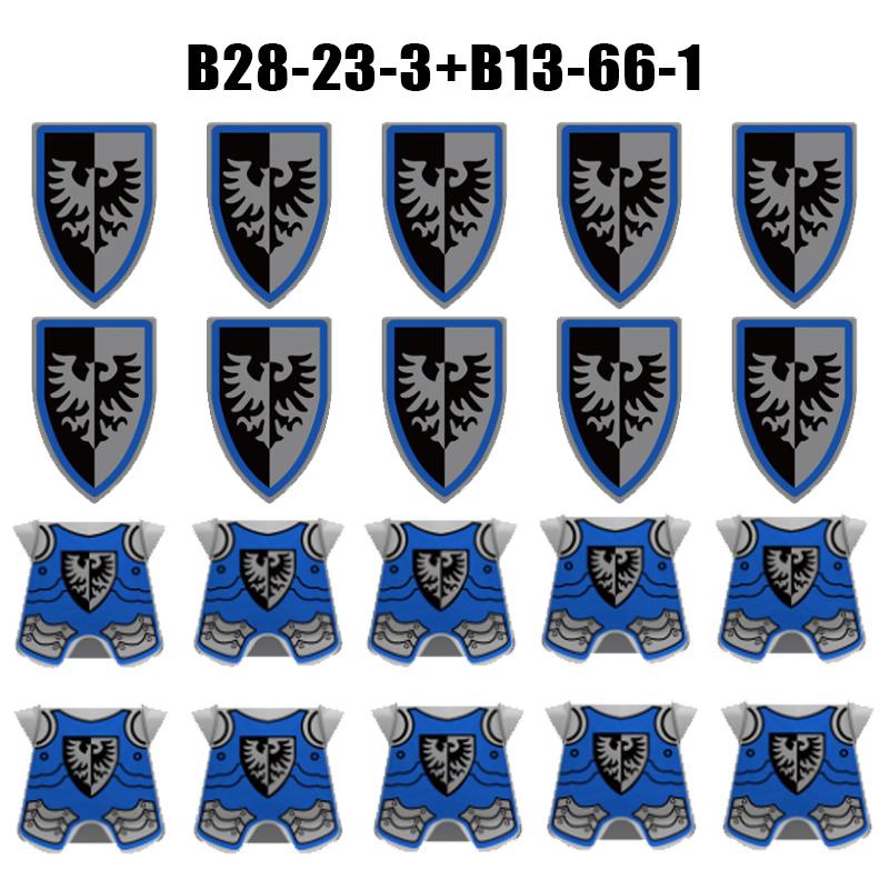 Medieval Castle Wolf Shield Building Blocks Military Knight Dragon Warrior Soldier Figures Accessories Weapon Helmet Bricks Toys