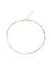 Bien Vetu 3Mm Carved Emerald Gold Ring Layered Necklace