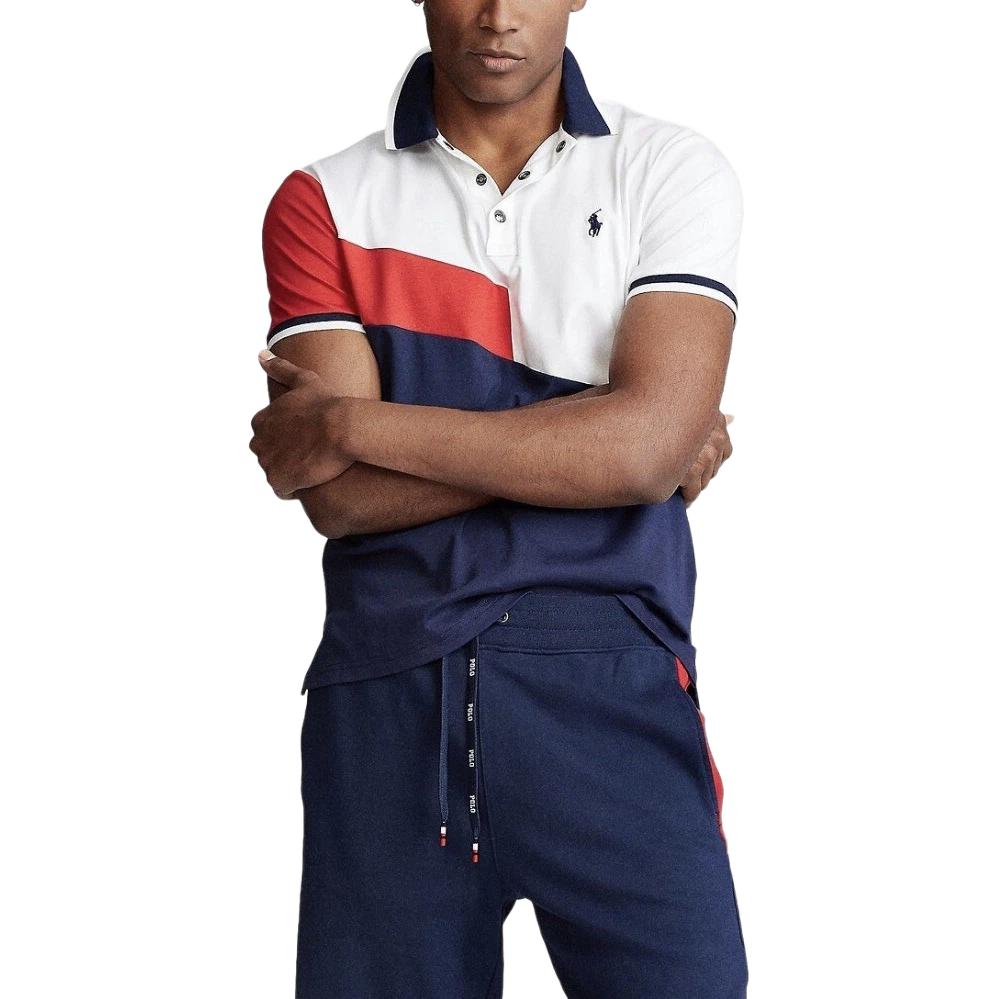 Polo Ralph Lauren SS24 Pony Logo Gestickter Aufnäher Kurzarm Poloshirt Herren Oberteile Weiß 710794932-002