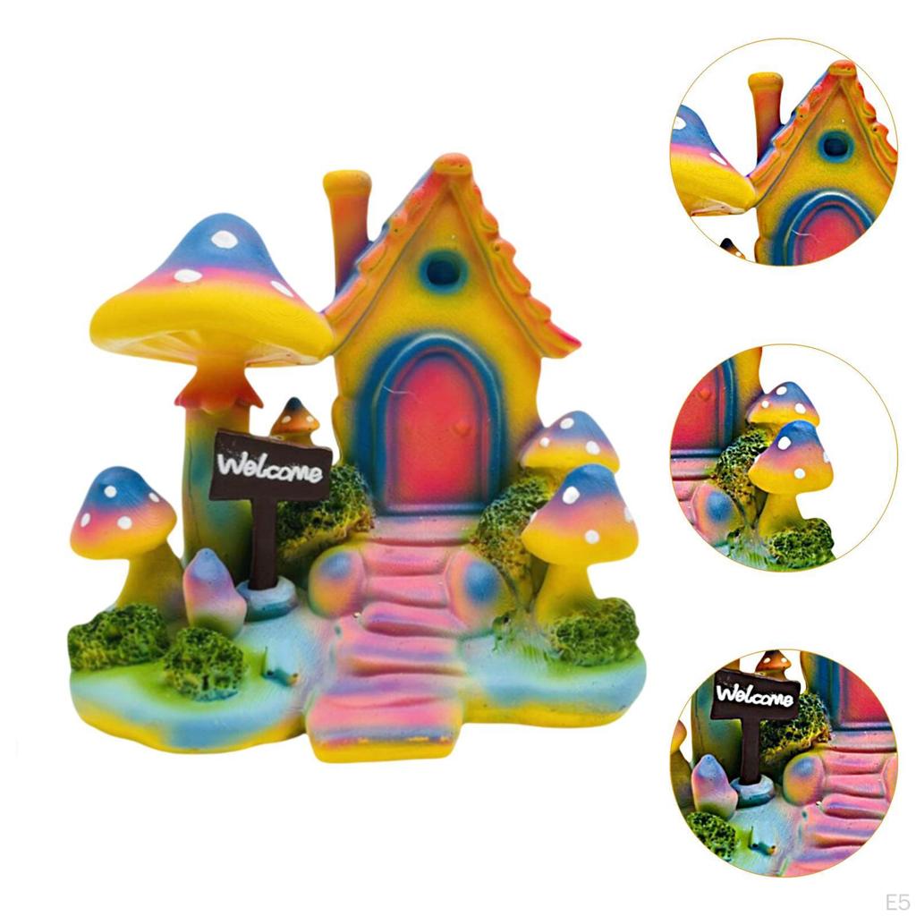 Cartoon House Decoration Collectible Sculpture for Office and Living Space