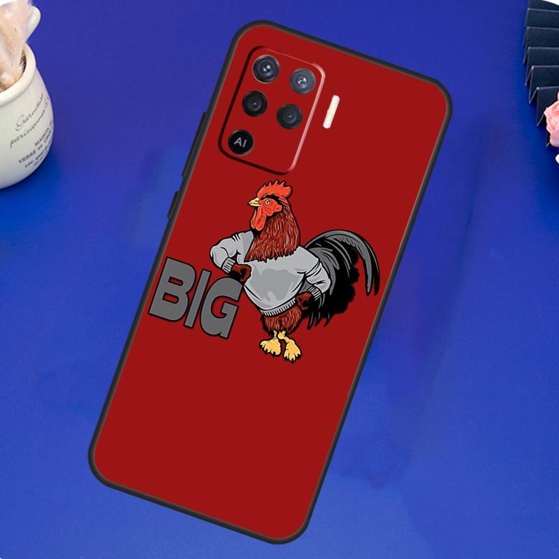 Cartoon Chicken Rooster Case For OPPO A17 A57 A77 A78 A15 A16 A52 A72 A76 A96 A74 A94 A5 A9 A31 A93 A54S A53S A57S