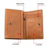 High Quality Mens and Womens Leather Zipper Coin Purse ID Card Holder Anti-magnetic RFID Anti-theft Credit Card Pouches Small Wallet