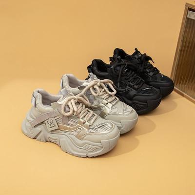 Shoes Sneakers Spring New Versatile Black Daddy Platform Small Casual Shoes Children
