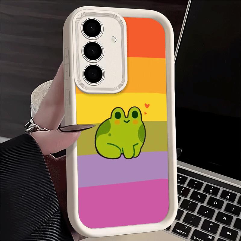 Phone Case for Samsung Galaxy A17 A16 A15 A14 A13 Cute Cartoon Frog A56 A36 A26 A55 A35 A25 A54 A34 A24 A53 A33 A23 A07 A06
