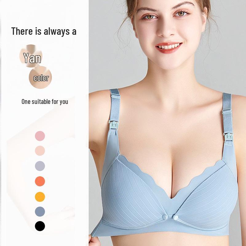 Ting Fei Women's Cotton Maternity Nursing Bra - Front Opening & Postpartum Support