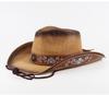New Vintage Straw Hat Western Cowboy Hat Spring Summer Panama Sun Hats Retro Elegant Cowgirl Jazz Cap Sombrero Hombre