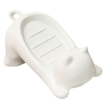 Caja de Jabón con Forma de Gato Dibujos Animados Jabonera Escurridera Soporte de Almacenamiento Contenedor de Jabón Plato de Almacenamiento Accesorios de Baño para el Hogar