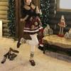 New Year College Style Plaid Dress with Shawl Cape - Women's Waist-Cinched Slim Fit Two-Piece Look