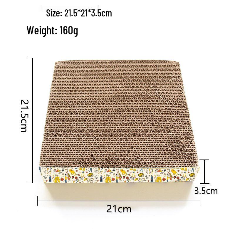 

Cartoon Cat Scratching Bed - Scratch-Resistant Corrugated Cardboard Toy and Paw Board Single