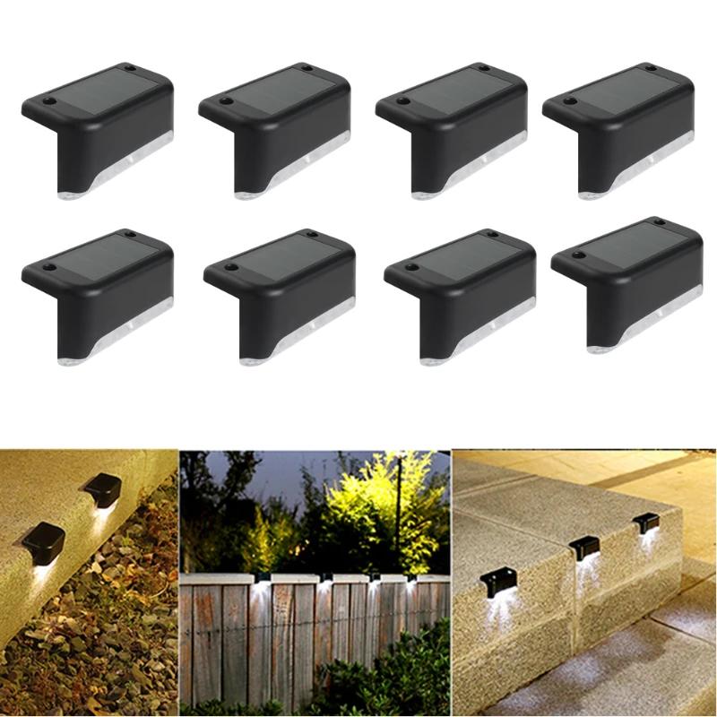Solar Light Outdoor Stair Wall Step  LED Street  Garden Balcony Decoration Waterproof Stairs Fence Lamp