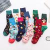 Personalized Cartoon AB Mismatched Socks Fashion Crew Couple Cotton Socks Women's Fancy Flower Fruit Tiger Print Funny Socks