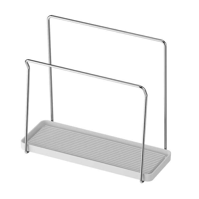Stainless Steel Drain Rack Kitchen Dishwashing Liquid Sponge Countertop Rack Punch-free Rag Rack Faucet Sink Drying