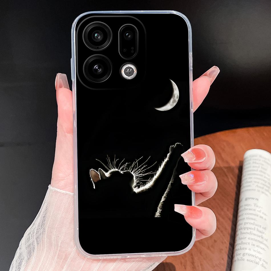 For Oppo Find X9 X8 X7 Pro Phone Cover Lovely Animal Cartoon Soft TPU Clear Silicone Case For Oppo Find X7 Ultra X 9 X 8 Bumper