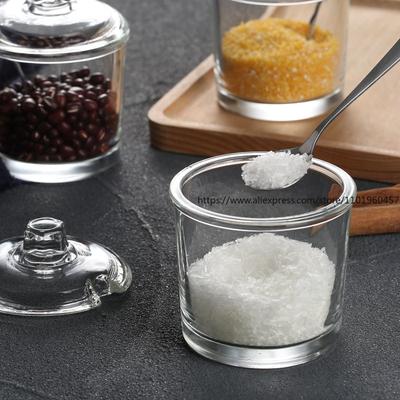 Home Kitchen Glass Storage Set Seasoning Jars Salt Canisters Spice Bottles Oil Pot Combo