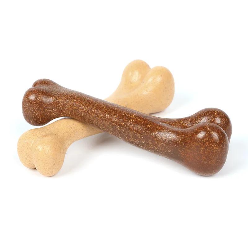 Indestructible Dog Bone Chew Toy Natural Non Toxic Puppy Chewing Game for Small Medium Large Breed Dental Care Anti Bite Pet