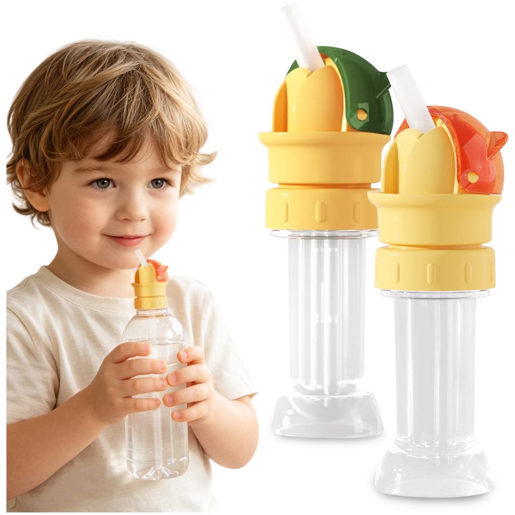 Wasser mit Trinkhalm-Kappen-Umrüstkopf, Geeignet für Säuglinge und Kinder zur Verhinderung des Erstickens beim Ausgehen