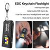Mini USB Rechargeable LED Flashlight Keychain Portable Waterproof Camping Pocket Lamp Keyring Hanging Light Outdoor Gear