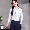 Tluoman Women's Long-Sleeve Professional White Shirt