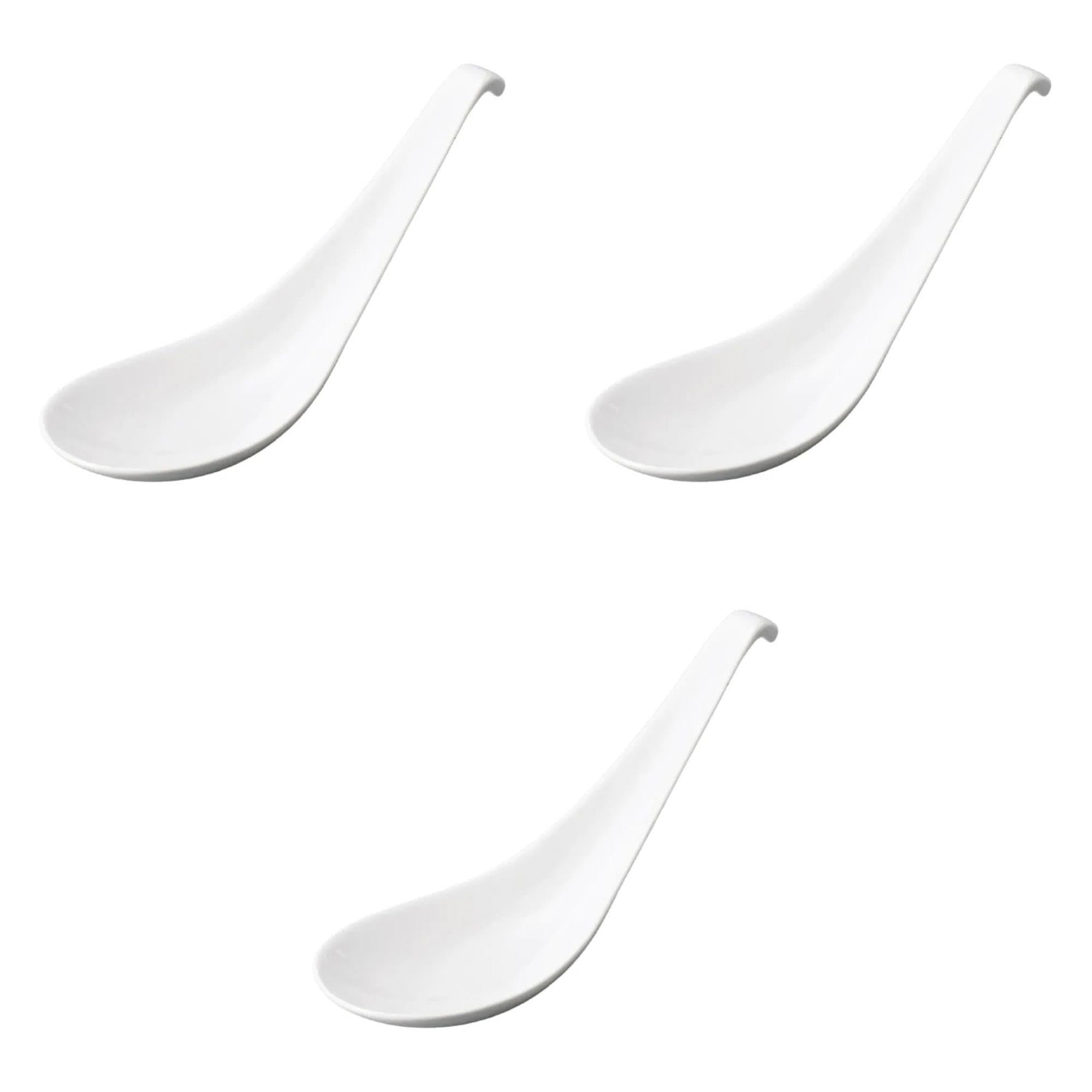 

Набор из 3 керамических ложек для риса в форме сердца x китайские ложки для риса, легкий усиленный фарфор Setomonohonpo [15,5 4,7 см] белый