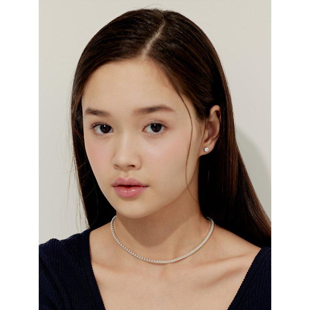 [925Silver]Simple Tennis Necklace
