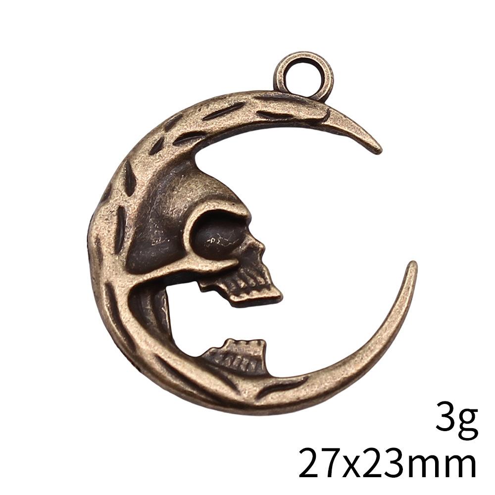 Engraved Crescent Moon Charm Star Pendant For Celestial Mystical Theme DIY Bracelet Necklace Jewelry Making Supplies