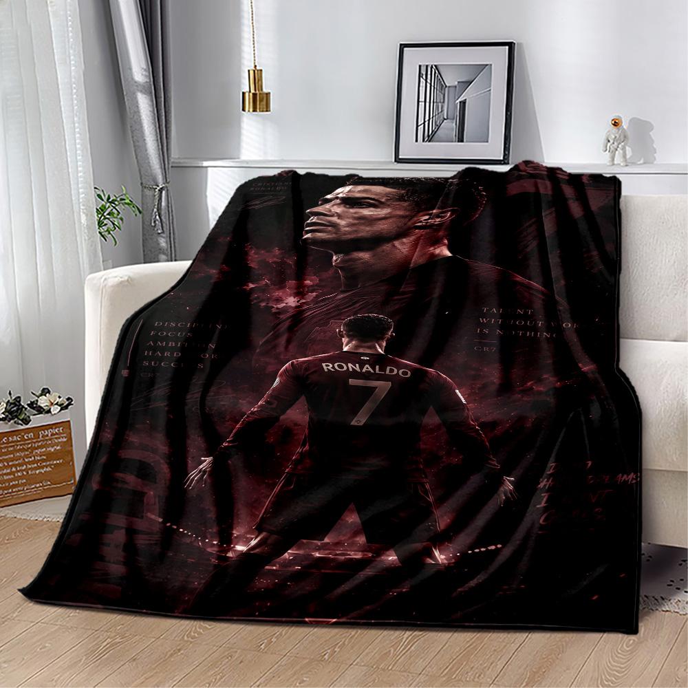 Ronaldo's Legacy Football Blanket Ultra-Soft Suitable for Chair Seaside Bed for All Seasons Digital Print Unique Gift for Family and Friends Camping
