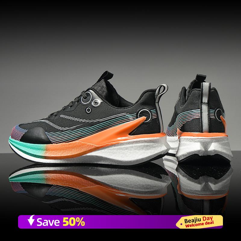 

Мужские спортивные кроссовки для бега с амортизацией, дышащие, легкие, женские, удобные, спортивные, нескользящие, специальные кроссовки для марафона 46 чёрный