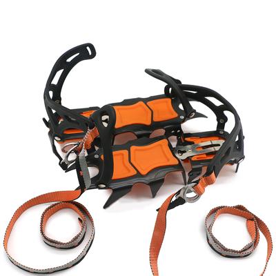 Scarpe da Ghiaccio a 12 Denti   Ramponi con   Cinghie, Ramponcini per Trazione sulla Neve per Arrampicata, Sci Alpinismo, Escursionismo su Ghiacciaio e Altro, Taglia USA 6-13.5 ,