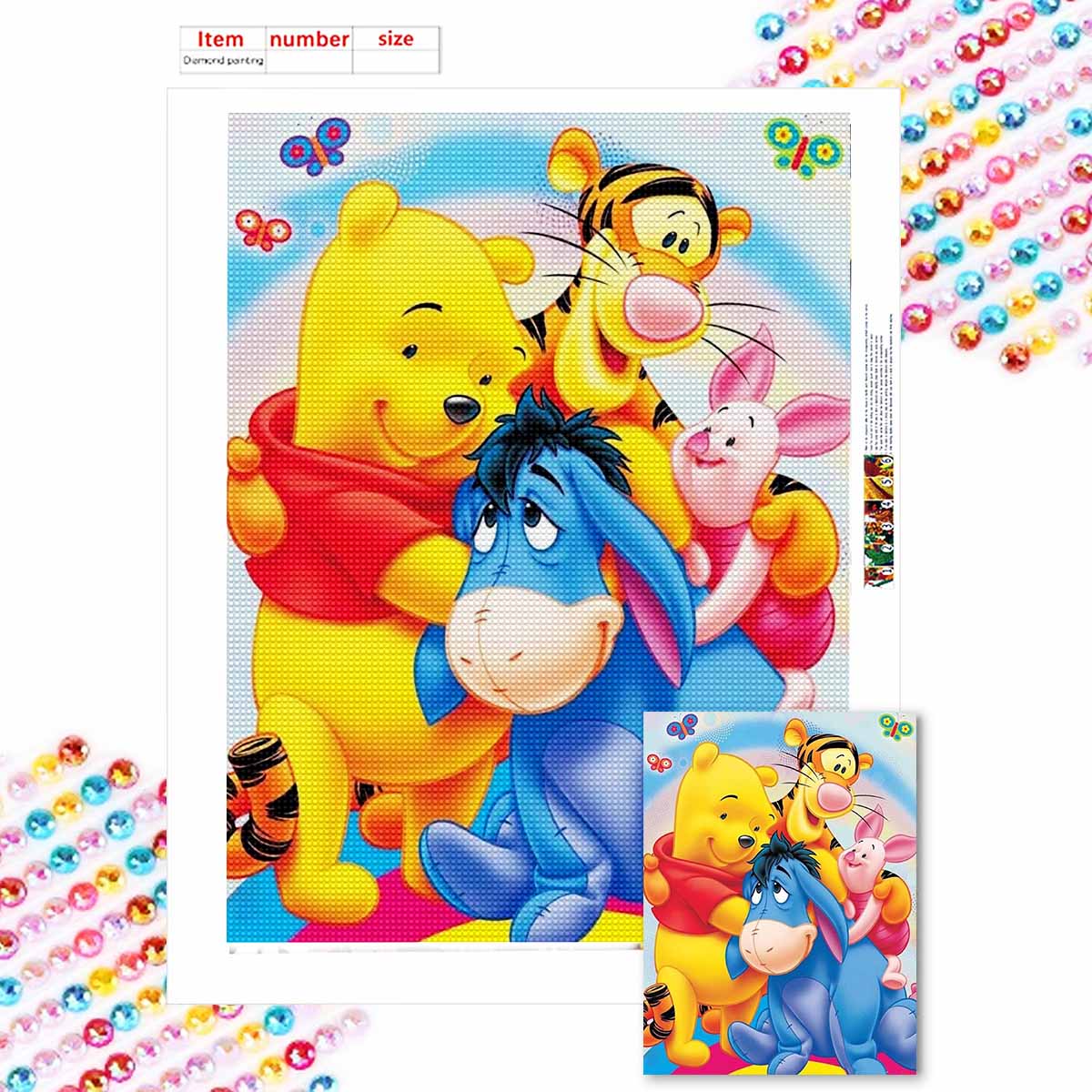 

Полная круглая алмазная живопись Любящая семья Искусство Стразы Картина Мозаика Сделай сам 5D Вышивка крестом Домашнее украшение Round 20x30cm