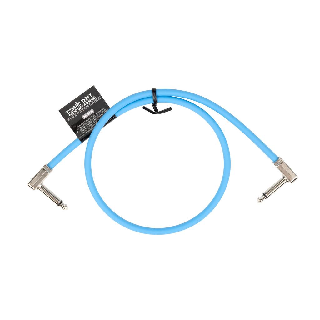 ERNIE BALL Flex Patch Cables 24 Inches for 6458, Blue, (61cm) Guitar/Bass