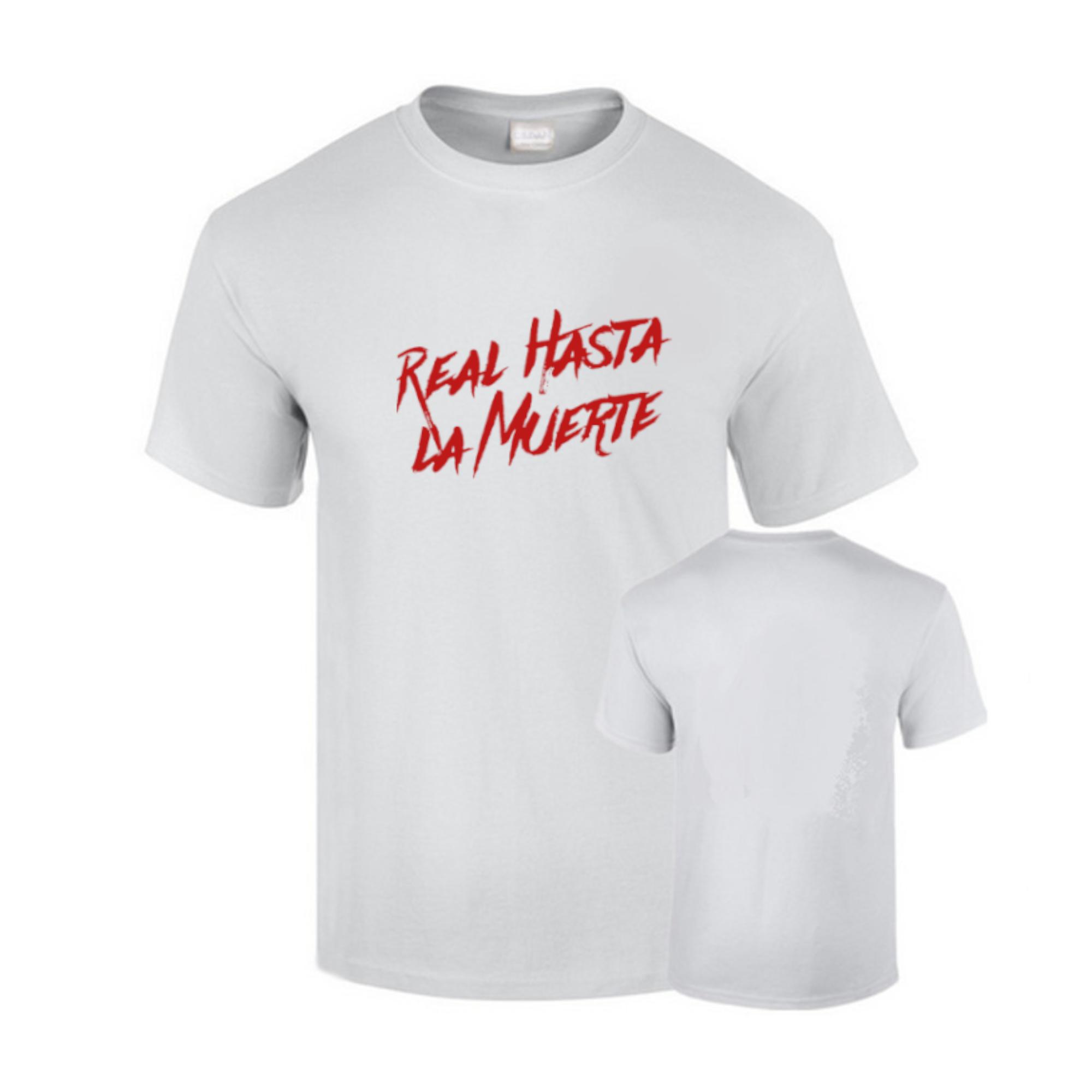 

Spain Real Hasta La Muerte Print Trend T-shirt High-end Quality Pure Cotton Men and Women with The Same Style Casual Tops 4XL